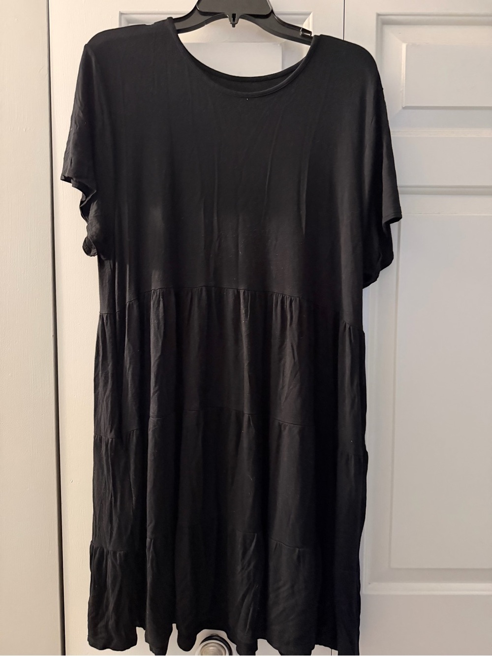 Little Bipsy Black Tiered Short Sleeve Tunic Dress